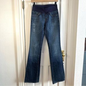 Citizens of Humanity Dark Wash Bootcut Demi-Panel Maternity Jeans, Size 25, NWT